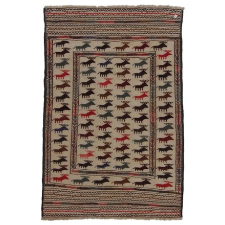 Covor kilim nomadic afgan Adarskan 129x200 covor de perete țesut manual