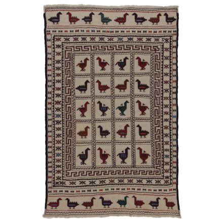 Covor kilim nomadic afgan Adarskan 126x202 covor de perete țesut manual