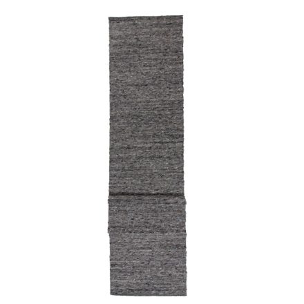 Covor traversa gri Rustic 90x438 covor din lână pentru hol