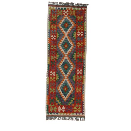 Covor kilim Chobi 74x208 afgane kilim din lână țesut manual 