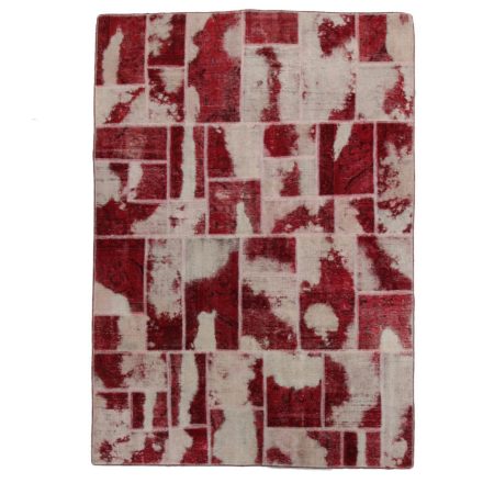 Design covor rosu-alb Patchwork 170x241 covor de living